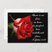 I John 4:18 Postcard Postkarte (Vorne/Hinten)