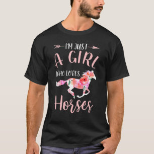 I Just a Girl Who Liebe Horses Farm Animal _1 T-Shirt