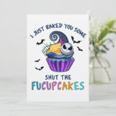 I Just Baked You Some Shut The Fucupcakes Funny Einladung (Stehend Vorderseite)