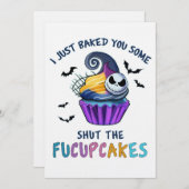 I Just Baked You Some Shut The Fucupcakes Funny Einladung (Vorne/Hinten)