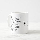 I just F*cking Liebe Sheep Ok, Sheep Lover Geschen Kaffeetasse (Vorderseite Links)