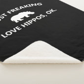 I Just Freaking Liebe Hippos Geschenk Sherpadecke (3/4)