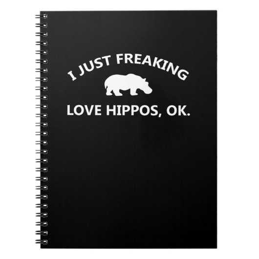 I Just Freaking Love Hippos Gift Notizblock (Vorderseite)