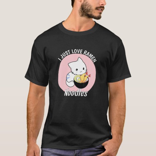 I just Liebe Ramen Funny Anime Katze japanische Nu T-Shirt (Vorderseite)