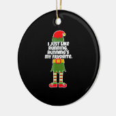 I Just Like to Run Running Runner Christmas Elf Keramik Ornament (Links)