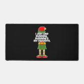 I Just Like to Run Running Runner Christmas Elf Schreibtischunterlage (Vorderseite)