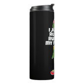 I Just Like to Run Running Runner Christmas Elf Thermosbecher (Nach links gedreht)