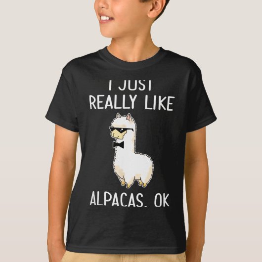 I Just Really Like Alpacas, Ok_ Llama Alpaca  T-Shirt (Vorderseite)