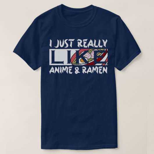 I Just Really Like Anime And Ramen Kawaii Manga220 T-Shirt (Design vorne)