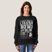 I Just Really Like Bows And Bling Cheerleader Chee Sweatshirt (Vorne ganz)