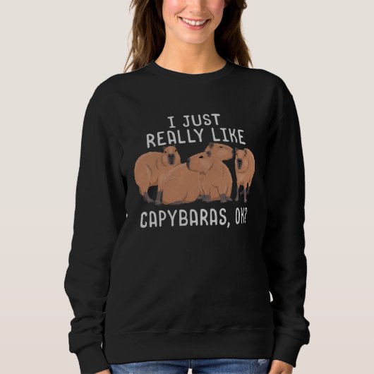 I just really like Capybara  Kids Women Cute Capyb Sweatshirt (Vorderseite)