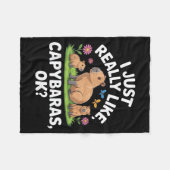 I Just Really Like Capybaras Ok_ Animal Lover Funn Fleecedecke (Vorderseite (Horizontal))