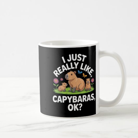 I Just Really Like Capybaras Ok_ Animal Lover Funn Kaffeetasse (Rechts)