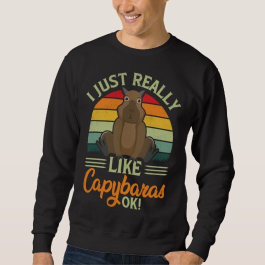 I Just Really Like Capybaras Ok   Capybara Sweatshirt (Vorderseite)