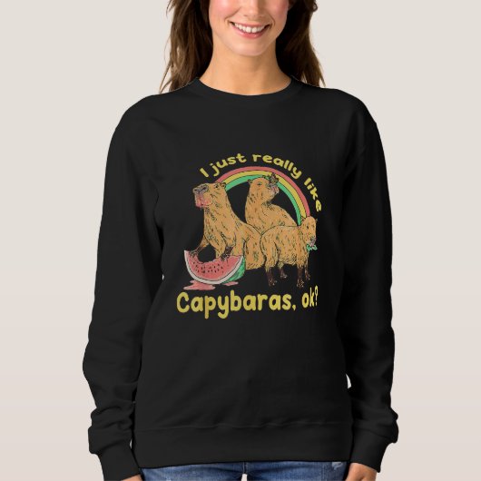 I Just Really Like Capybaras Ok Capybara Sweatshirt (Vorderseite)
