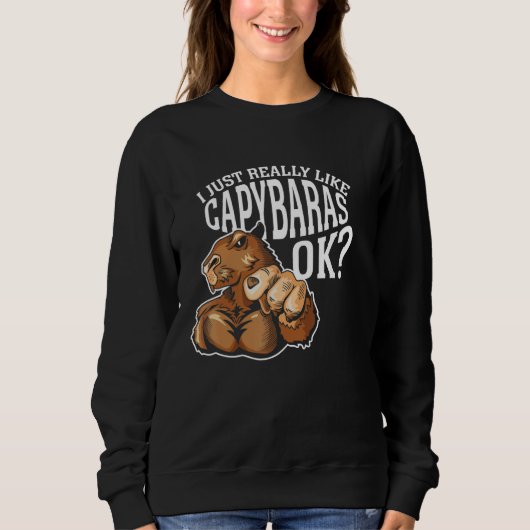 I Just Really Like Capybaras Ok Rodent Capybara An Sweatshirt (Vorderseite)