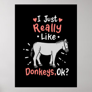 I Just Really Like Donkeys Poster
