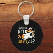 I Just Really Like Ducks Ok Funny Animal Lover Coo Schlüsselanhänger (Vorderseite)