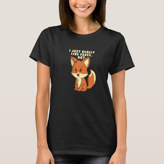 I Just Really Like Foxes Kids Animal Cute Fox T-Shirt (Vorderseite)