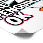 I Just Really Like Penguins Ok Funny Design Poster (Ecke)