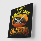 i just really love classic quadratische wanduhr (Winkel)