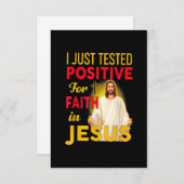 I Just Tested Positive For Faith In Jesus RSVP Karte (Vorne/Hinten)