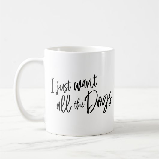 I Just Want All The Dogs Kaffeetasse (Links)