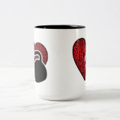 I KAFFEE-TASSE DER LIEBE-KETTLEBELL ZWEIFARBIGE TASSE (Mittel)