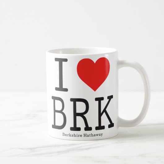 I Kaffee-Tasse Liebe-Berkshires Hathaway (BRK) Kaffeetasse (Rechts)