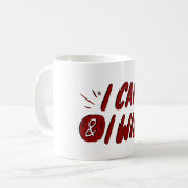 i kann und i wird motivierend Design Kaffeetasse (Vorderseite Links)