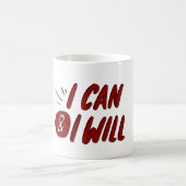 i kann und i wird motivierend Design Kaffeetasse (Mittel)