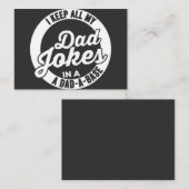I Keep All My Dad Jokes In A Dad A Base Dad Jokes Visitenkarte (Vorne/Hinten)