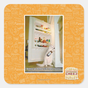 I keepz ur beerz quadratischer aufkleber