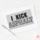 I Kick Asphalt Rechteckiger Aufkleber (Umschlag)