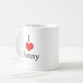 I Kindermädchen der Liebe-(Herz) Kaffeetasse (Vorderseite Links)