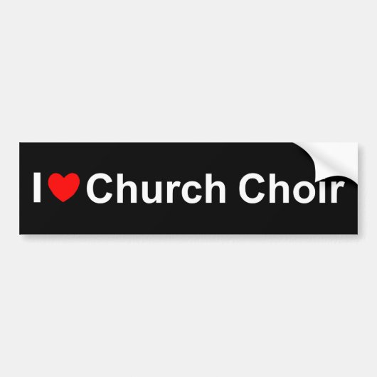 I Kirchen-Chor der Liebe-(Herz) Autoaufkleber (Vorne)
