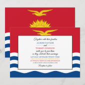 I-Kiribati Flag, Flagge von Kiribati Hochzeit Einladung (Vorne/Hinten)