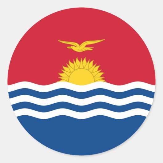 I-Kiribati-Flagge, Flagge Kiribatis Runder Aufkleber (Vorderseite)