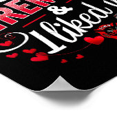 I Kissed A Fireman I Liked It Firefighter Valentin Poster (Ecke)