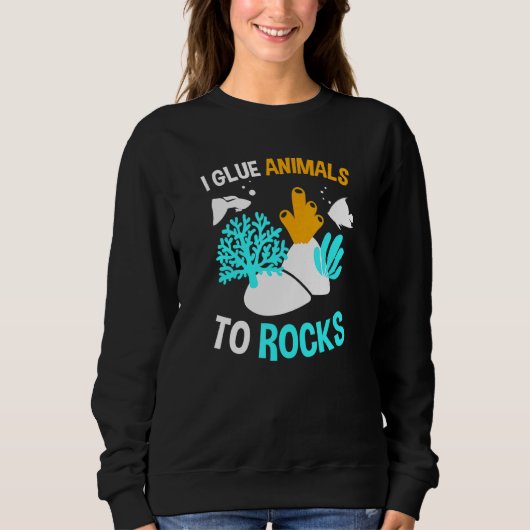 I Kleben von Tieren an Felsen - Fischtank oder Rif Sweatshirt (Vorderseite)