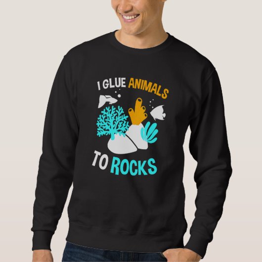 I Kleben von Tieren an Felsen - Fischtank oder Rif Sweatshirt (Vorderseite)