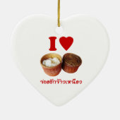 I klebriger Reis des Herz-[Liebe] [Khao Niao] - Keramikornament (Hinten)