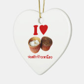 I klebriger Reis des Herz-[Liebe] [Khao Niao] - Keramikornament (Links)