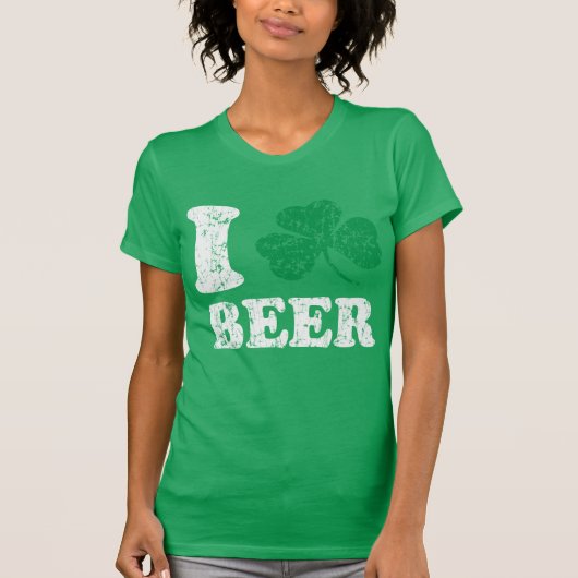 I Kleeblatt Beer Irish St Patricks Day T-Shirt (Vorderseite)