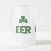 I Kleeblatt-Bier Mattglas Bierglas (Vorderseite Links)