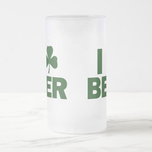 I Kleeblatt-Bier Mattglas Bierglas (Mittel)