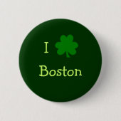 I Kleeblatt Boston Green St Patricks Day Button (Vorderseite)