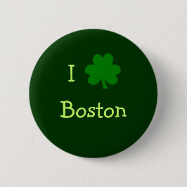 I Kleeblatt Boston Green St Patricks Day Button
