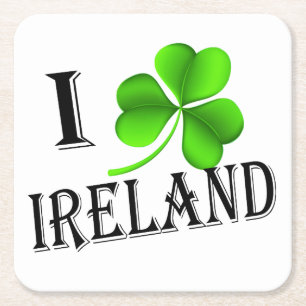 I Kleeblatt Irland bk Küste Rechteckiger Pappuntersetzer