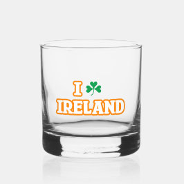 "I [KLEEBLATT] IRLAND" Felsglas Whiskyglas